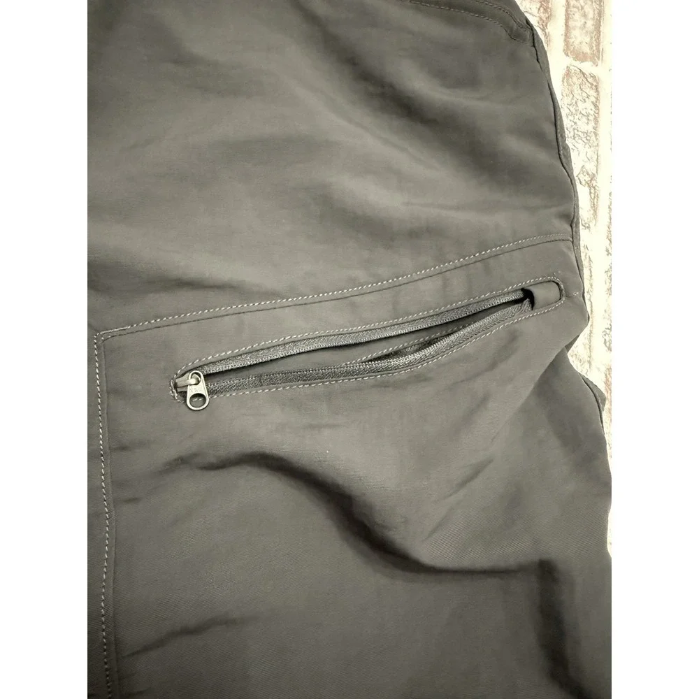 North Face Belted Shorts 100% Nylon Lightweight Hiking Gorp Gray 10